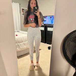 Gray/ white mesh Lululemon leggings